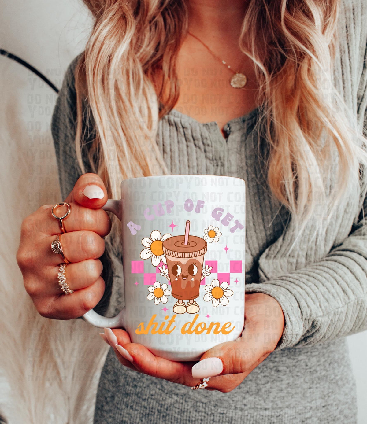 Cup of get sht done decal