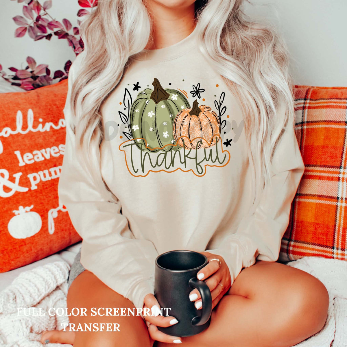 Thankful- Clear Film Screen Print