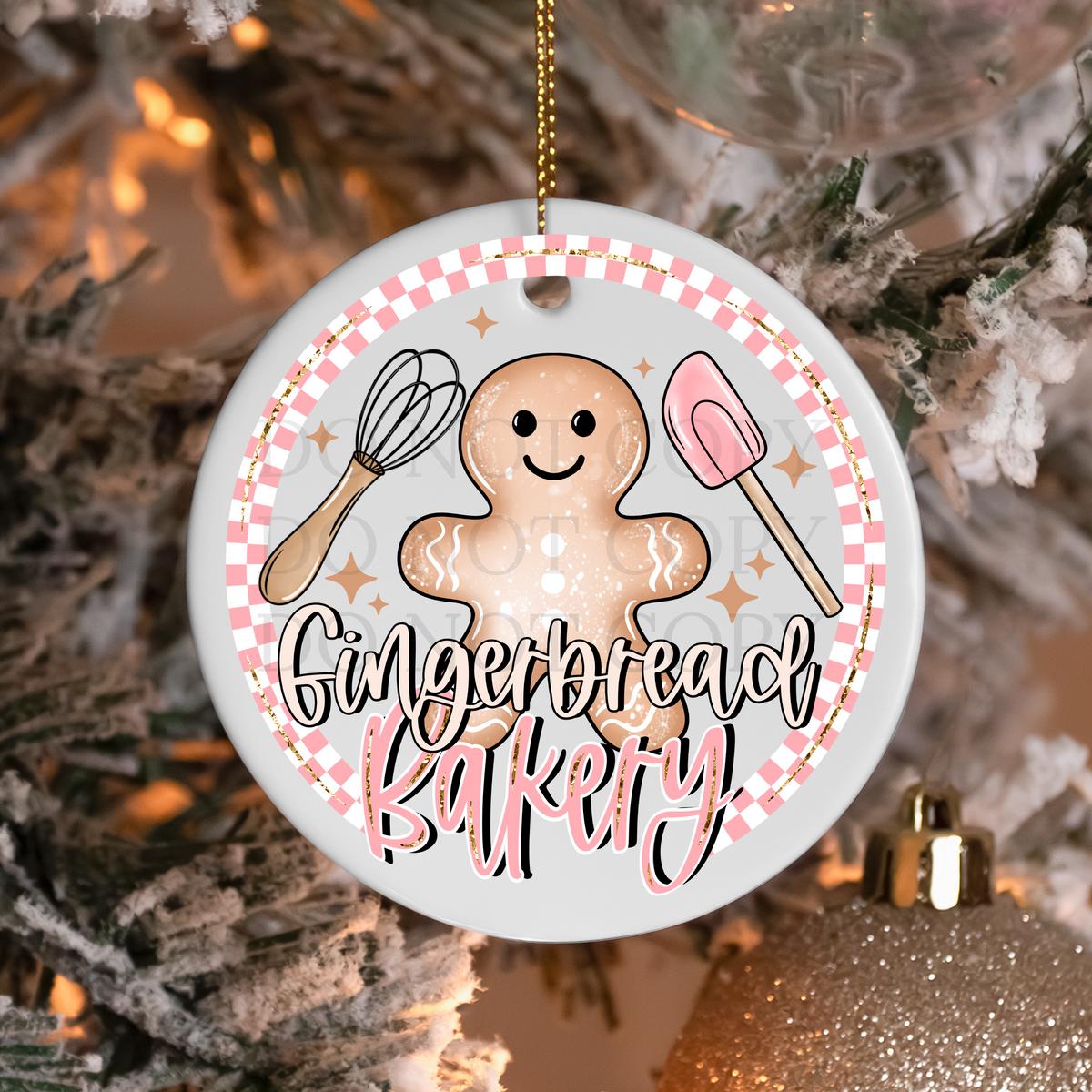 Gingerbread Bakery UV Ornament Decal