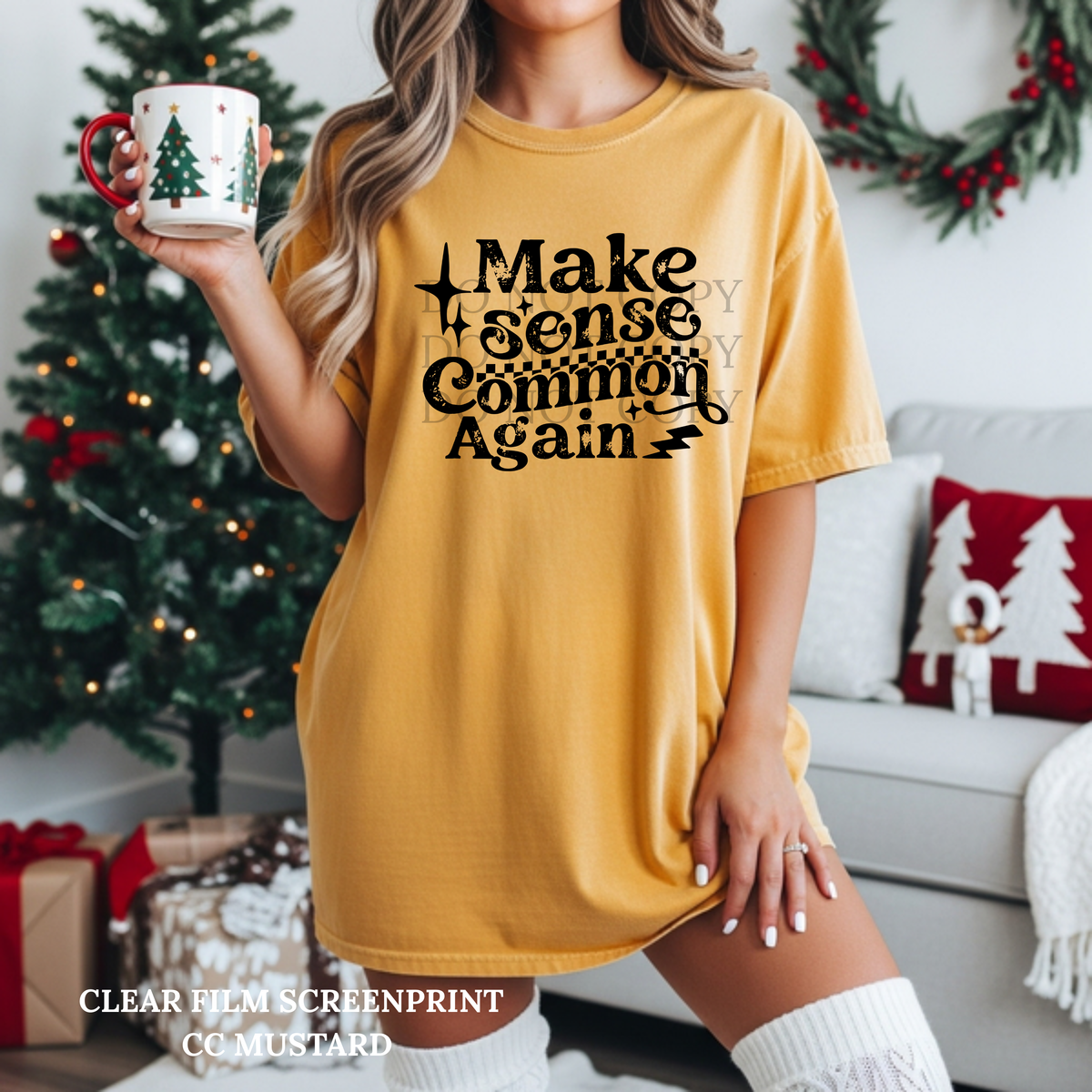 Make Sense Common Single Color  * BLACK INK* Single Color Screen Print Transfer