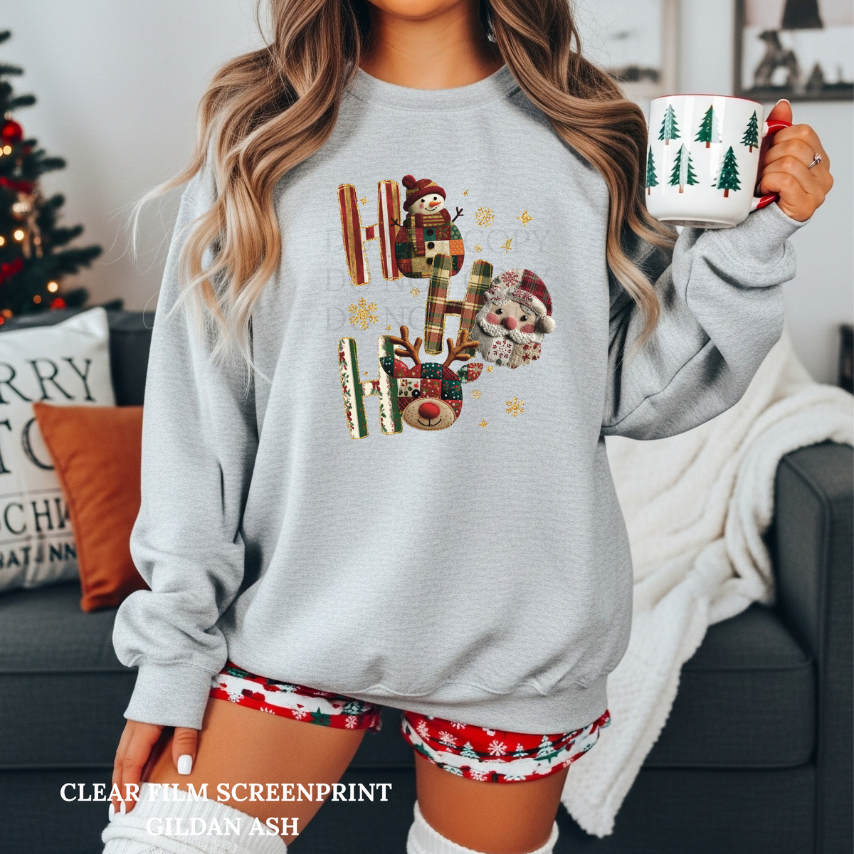 Vintage Ho Ho Ho-Clear Film