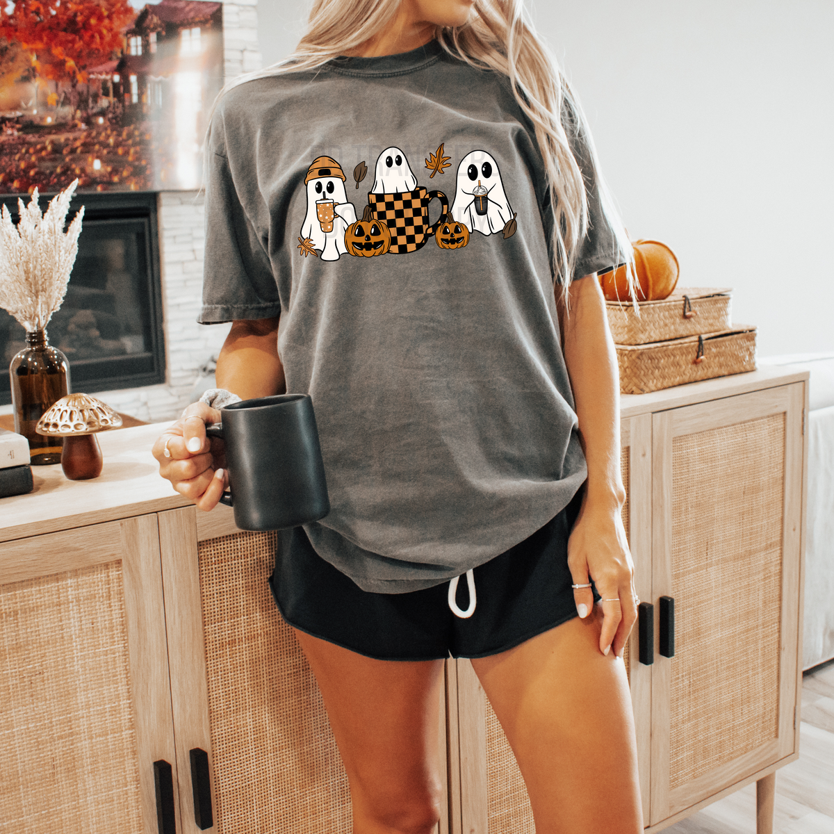 Orange Checker Ghosties -Clear Film