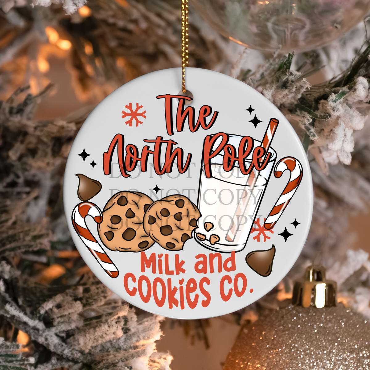 Milk & Cookies UV Ornament Decal