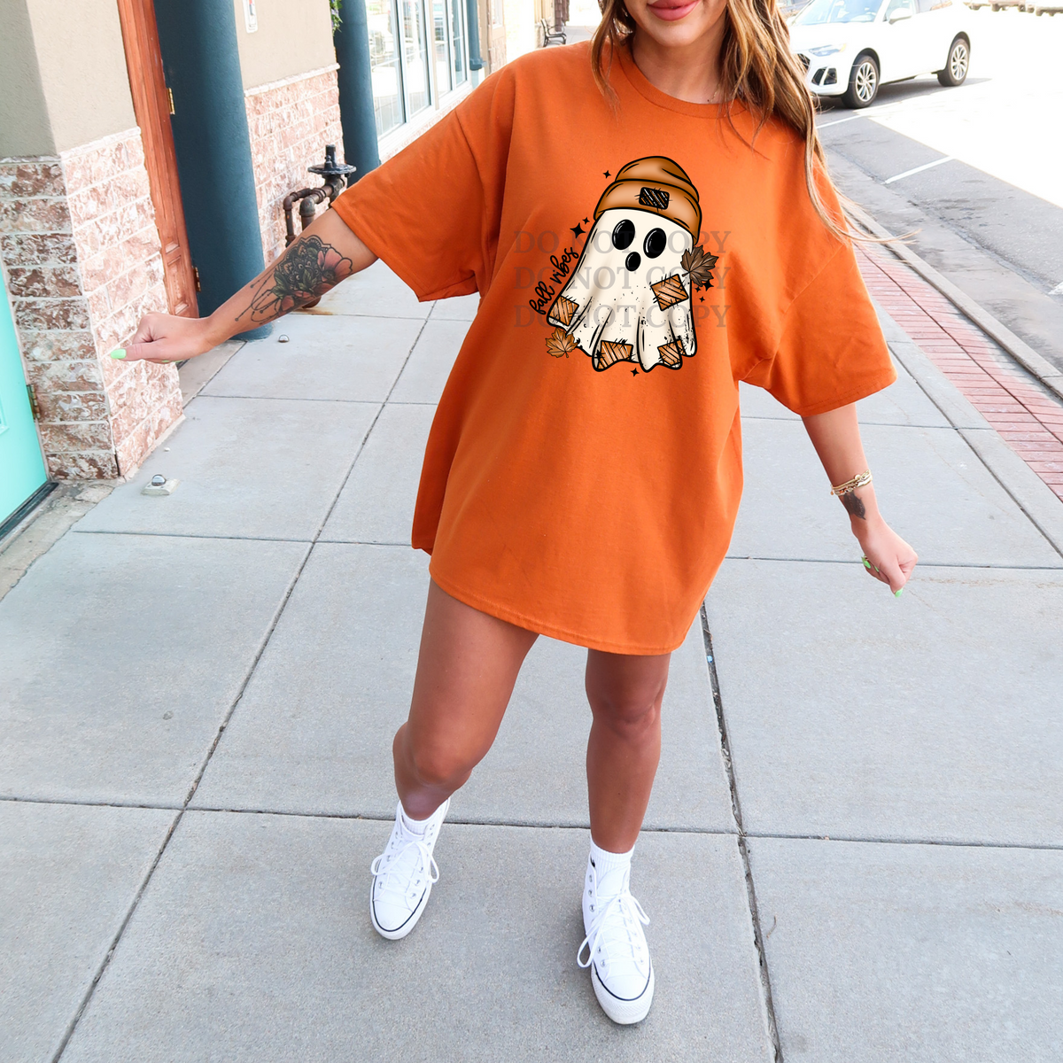 Fall Vibes Beanie Ghostie-Clear Film
