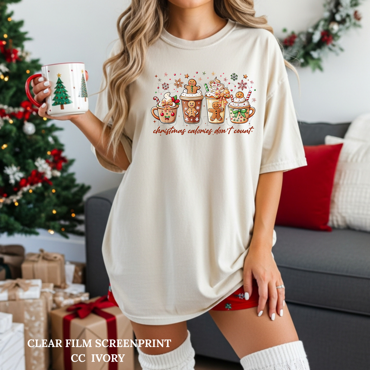 Christmas Calories -Clear Film