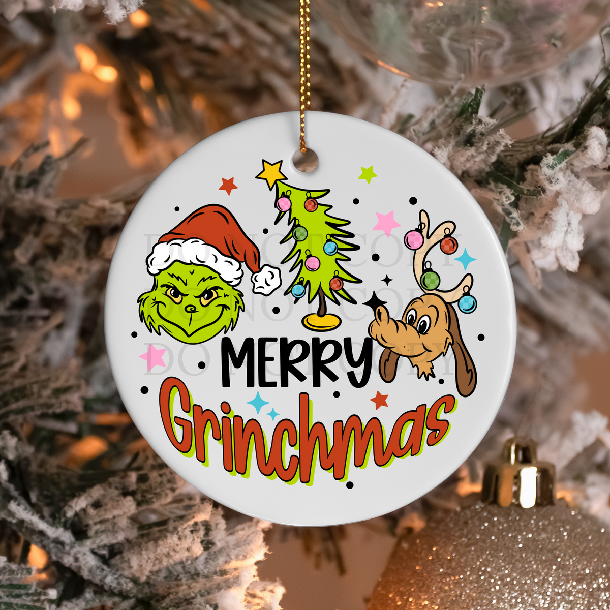 Merry Gmas UV Ornament Decal