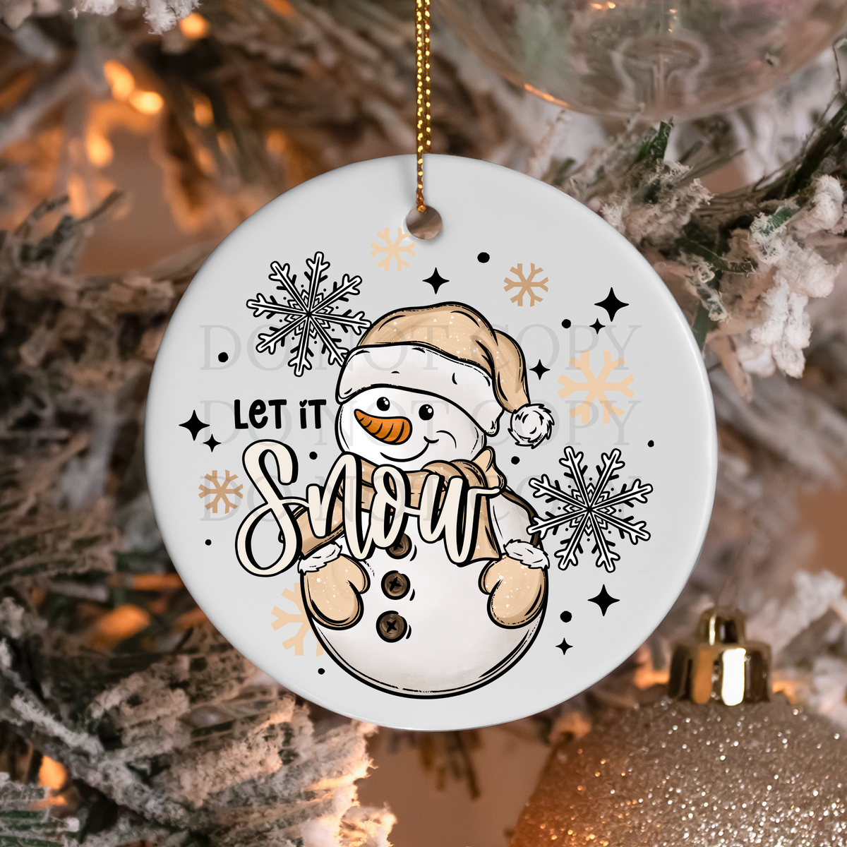 Let It Snow UV Ornament Decal