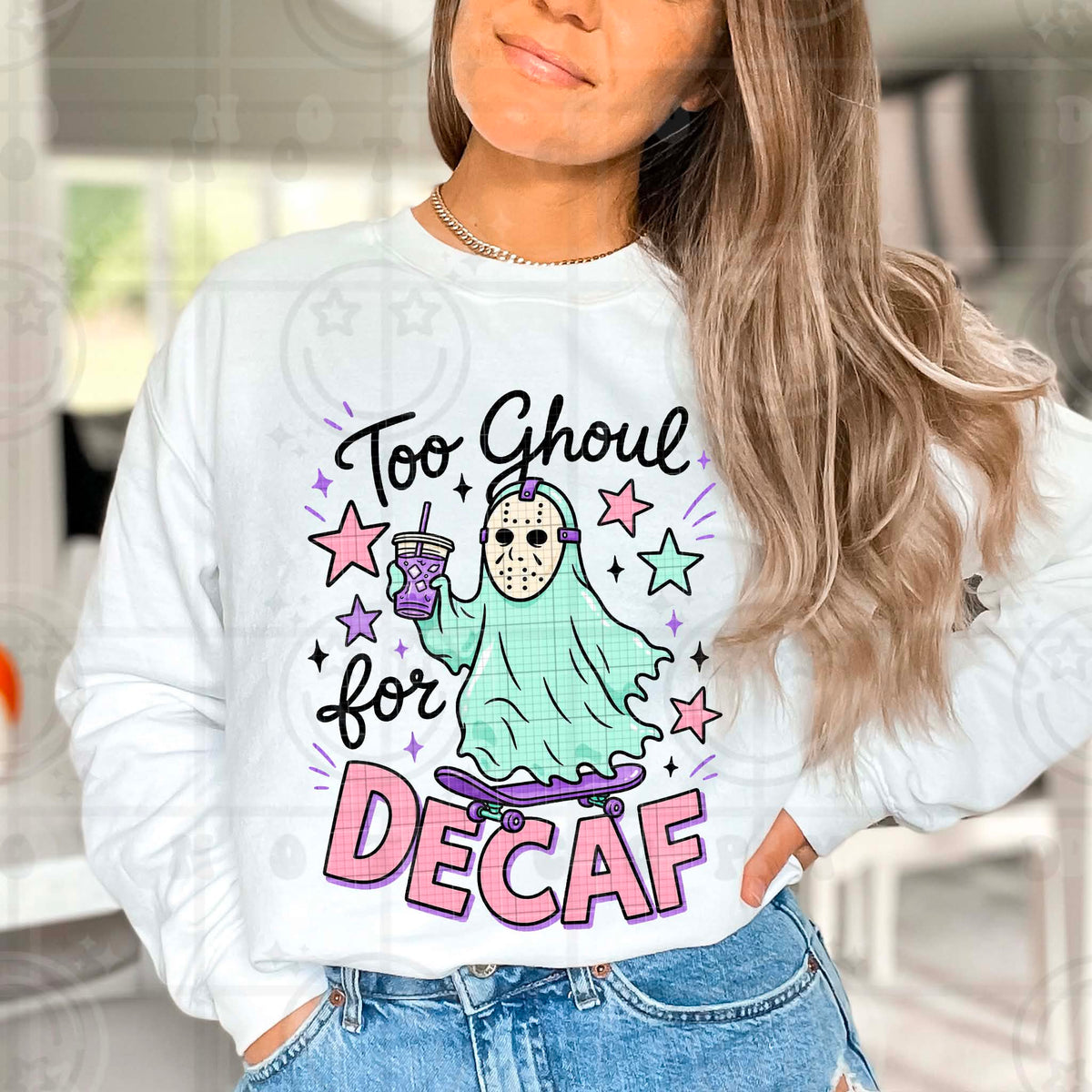**PRE ORDER**Too Ghoul Decaf DTF TRANSFER