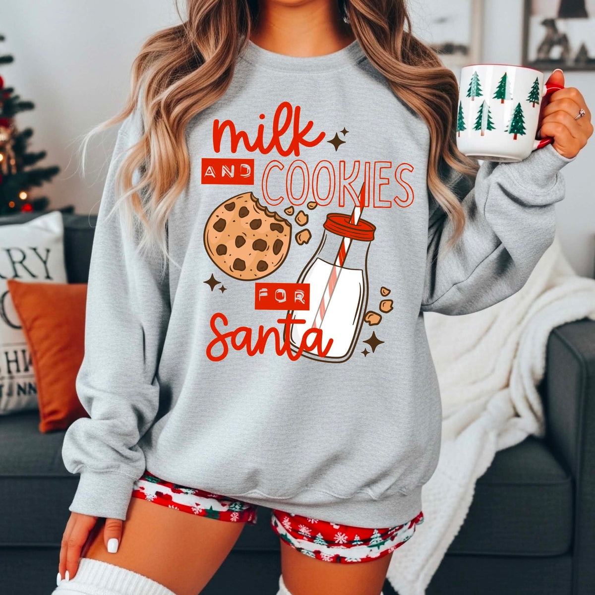 **PRE ORDER**Milk & Cookies Santa DTF -DTF TRANSFER
