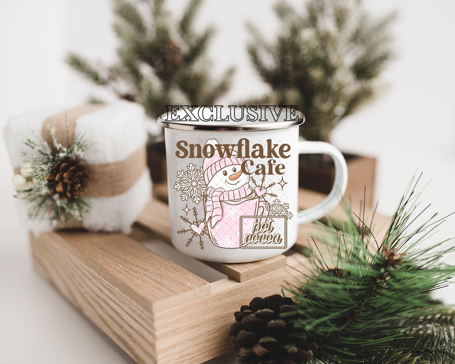 Snowflake Cafe UV Decal