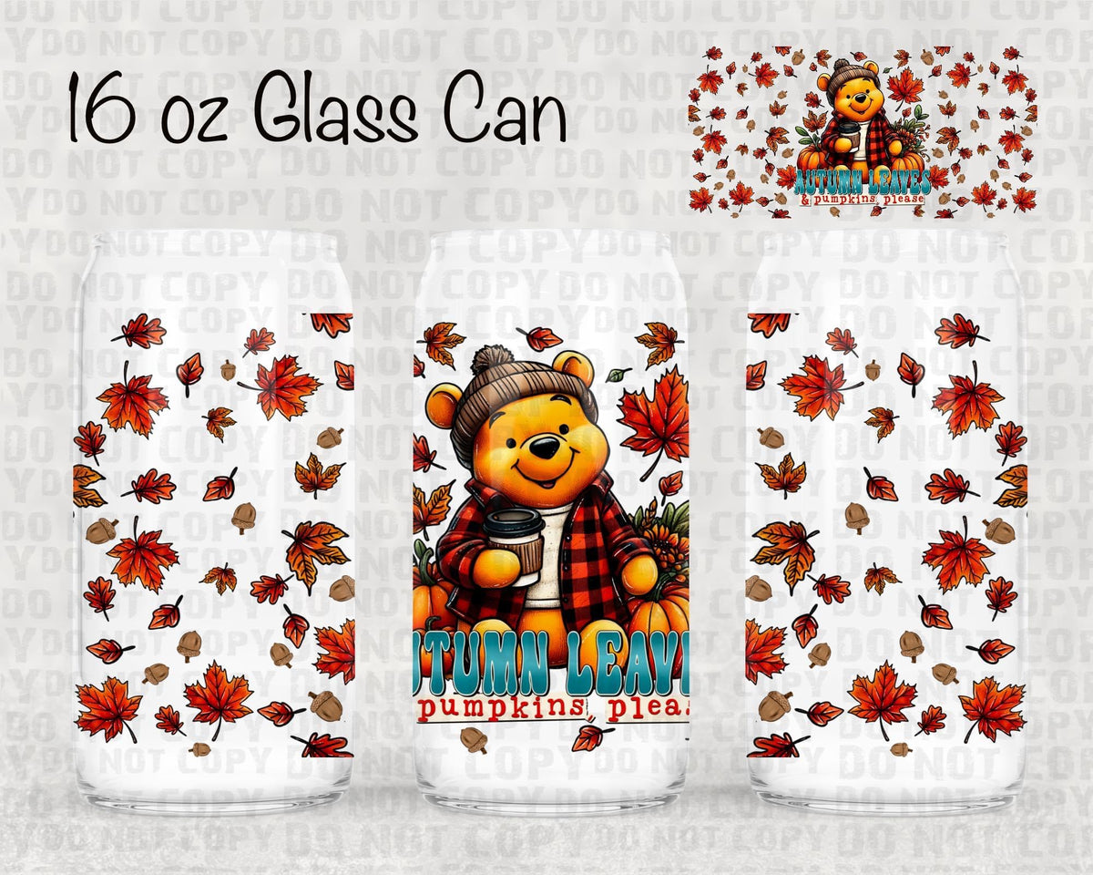 Autumn leaves UV cup wrap