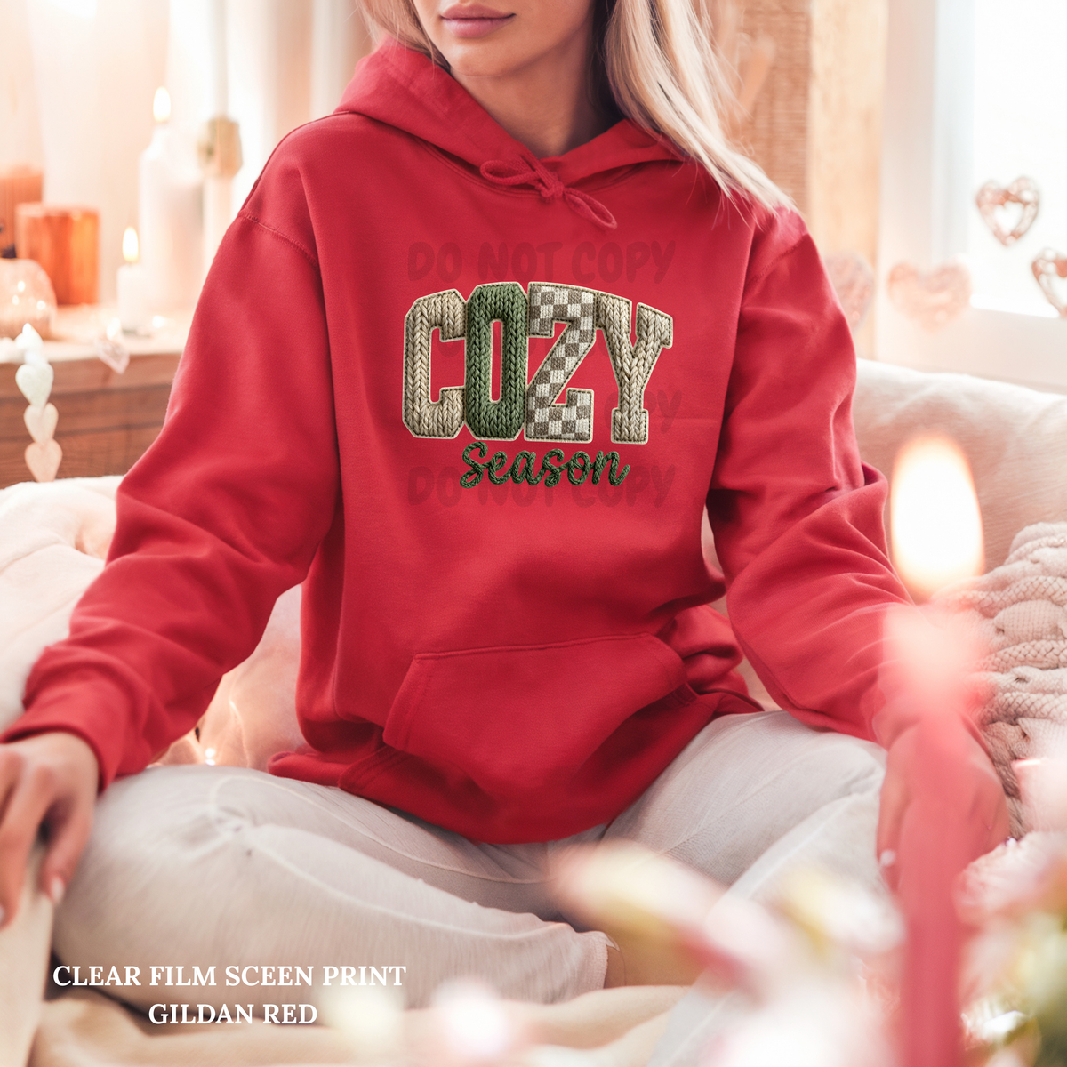 Faux Yarn Cozy Season-Clear Film