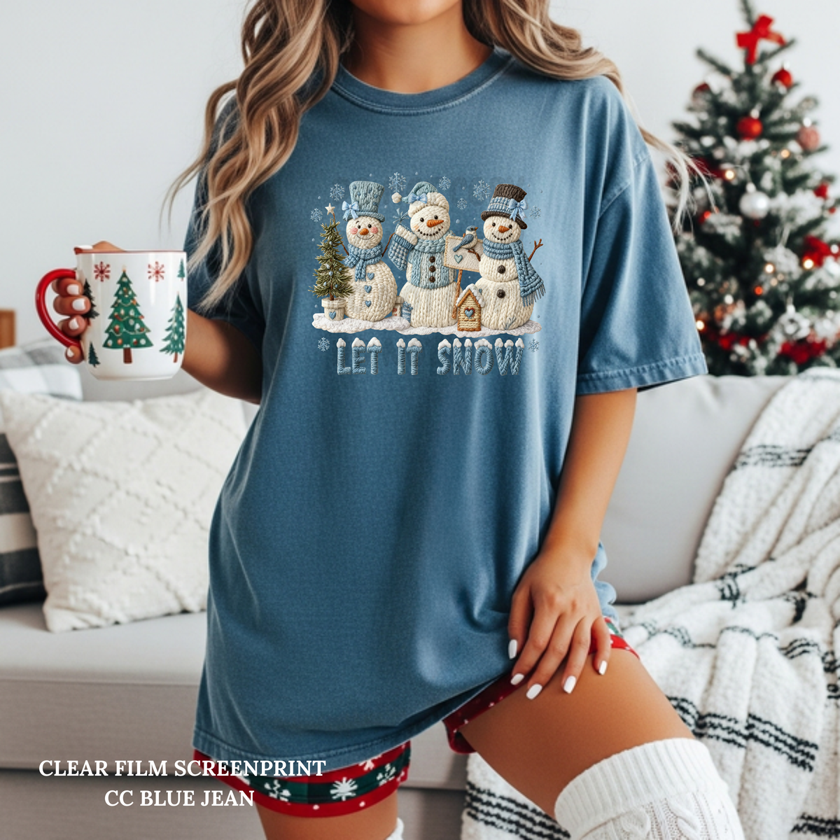 Let It Snow Faux Yarn-Clear Film