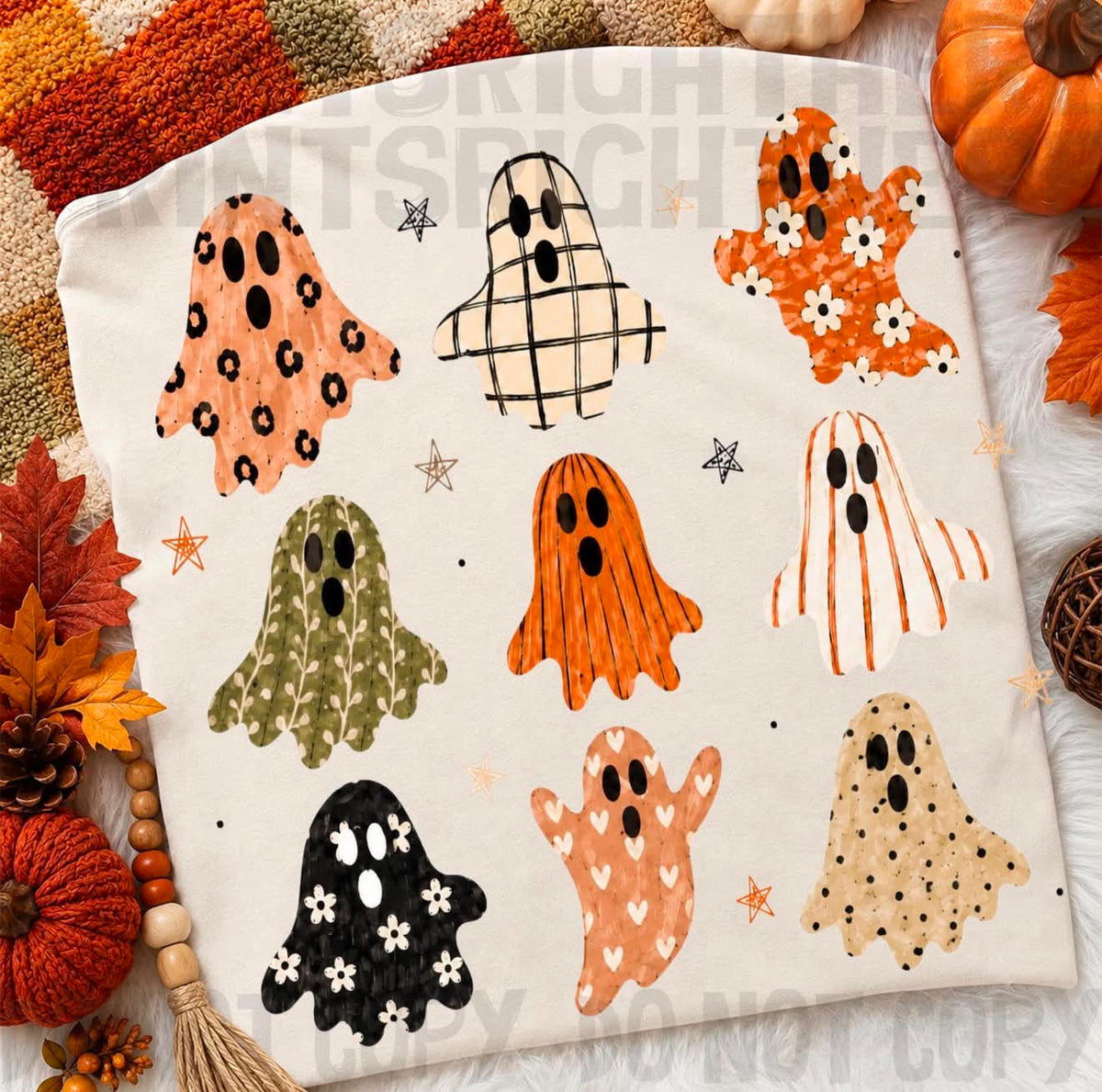 **PRE ORDER**Pattern Ghostie Collage DTF -DTF TRANSFER