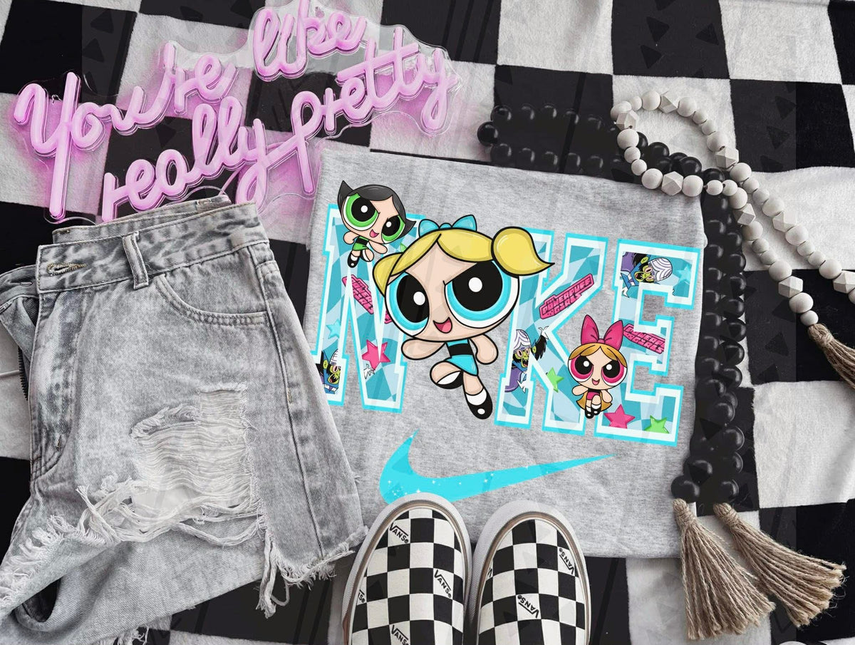 **PRE ORDER** Blue Puff Girl Swoosh DTF -DTF TRANSFER