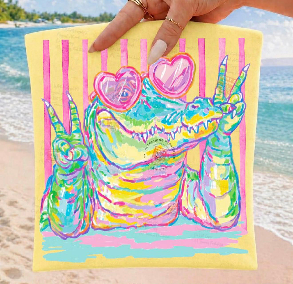 **PRE ORDER**Striped Gator DTF -DTF TRANSFER