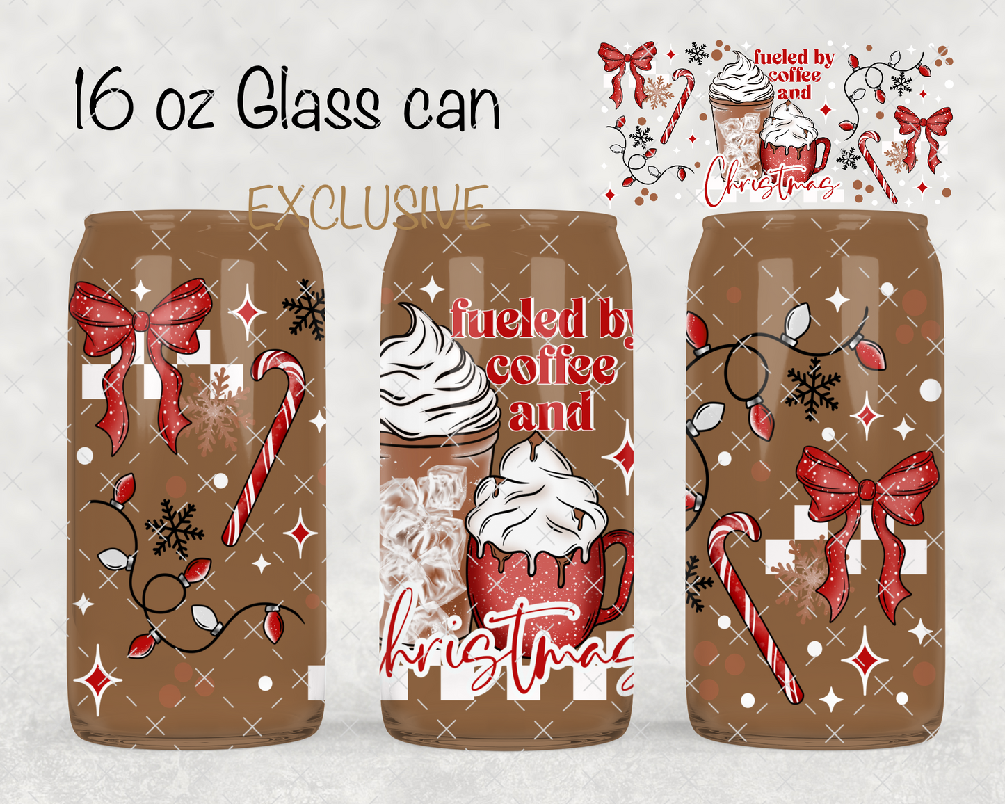 Fueled By Coffee & Christmas UV Cup Wrap