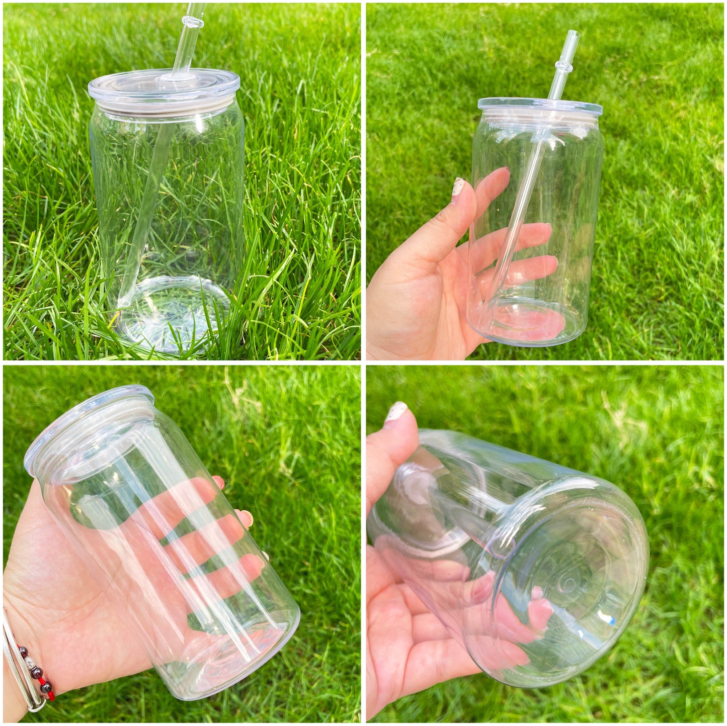 16oz CLEAR ACRYLIC can