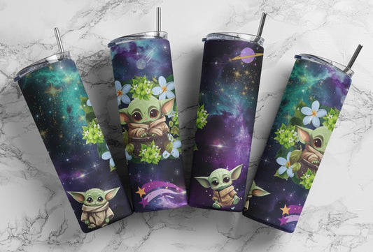 Floral yoda sublimation transfer