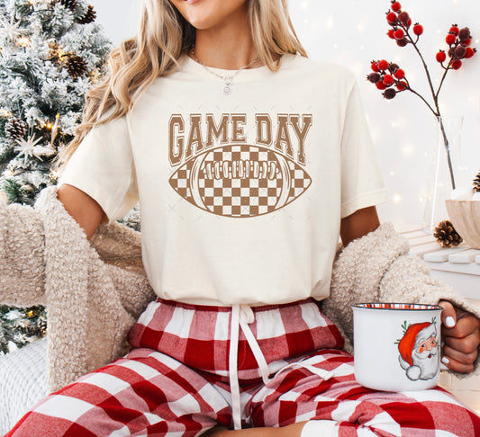 Game Day Football *TAN* single color screen print transfer