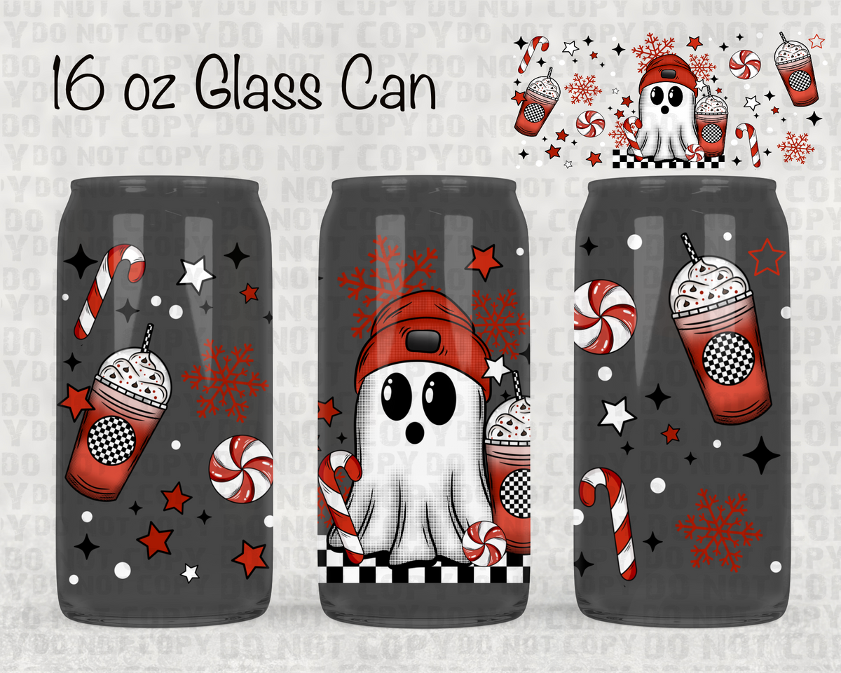 Peppermint Ghostie UV cup wrap