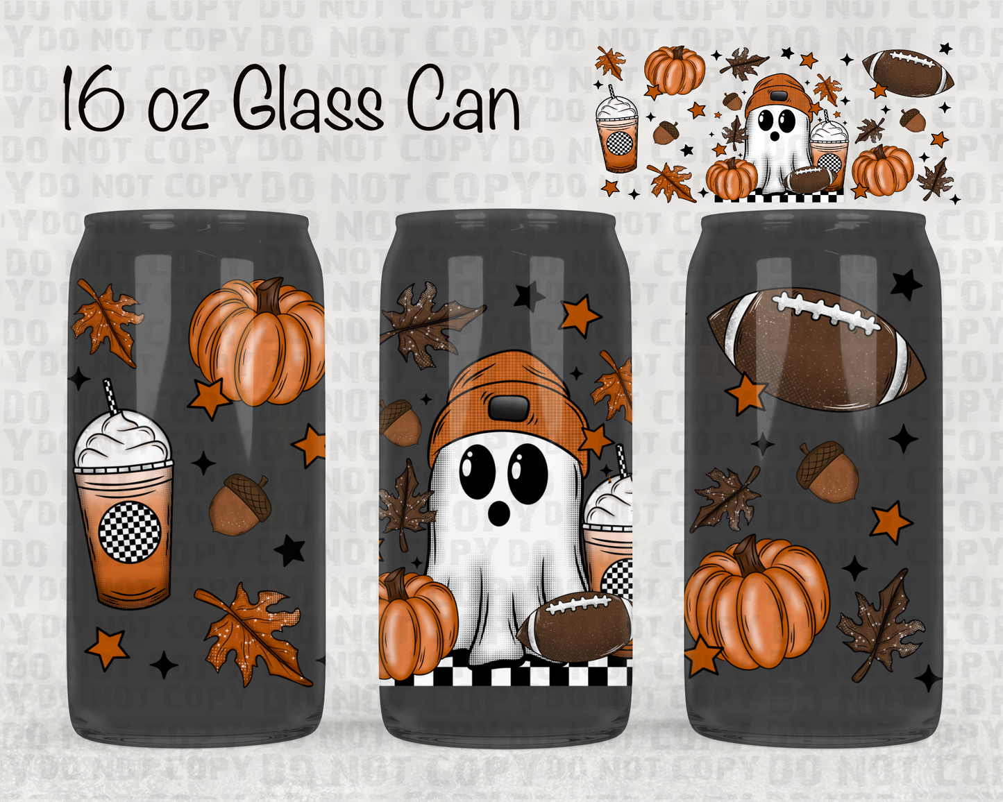 Football Ghostie UV cup wrap