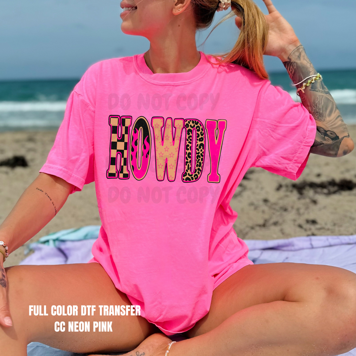 Pink Howdy-DTF TRANSFER