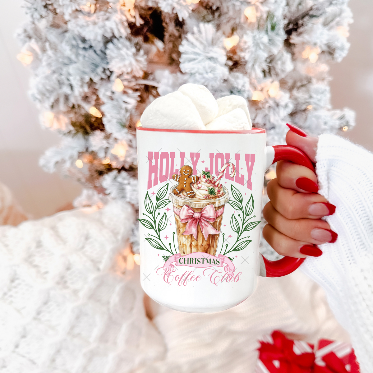 Holly Jolly Christmas Social Club UV Decal