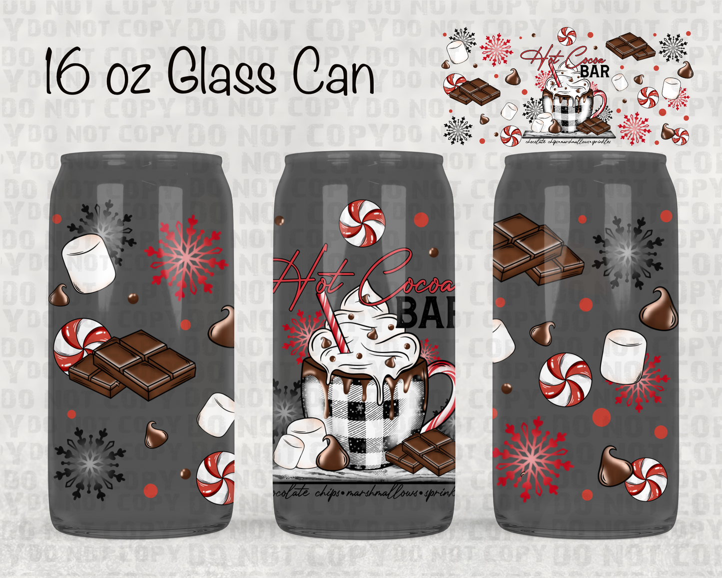 Hot Cocoa Bar UV cup wrap