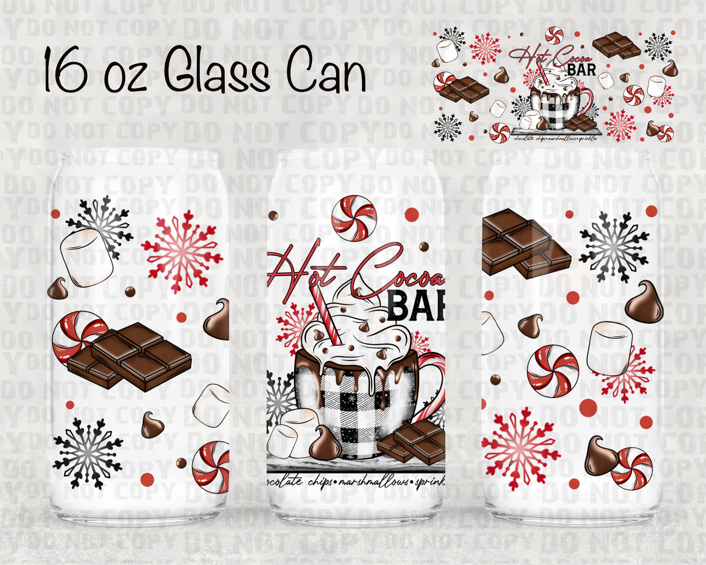 Hot Cocoa Bar UV cup wrap