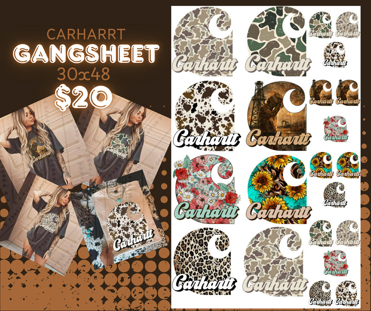**PRE MADE** CARHARTT GANGSHEET 30x48in