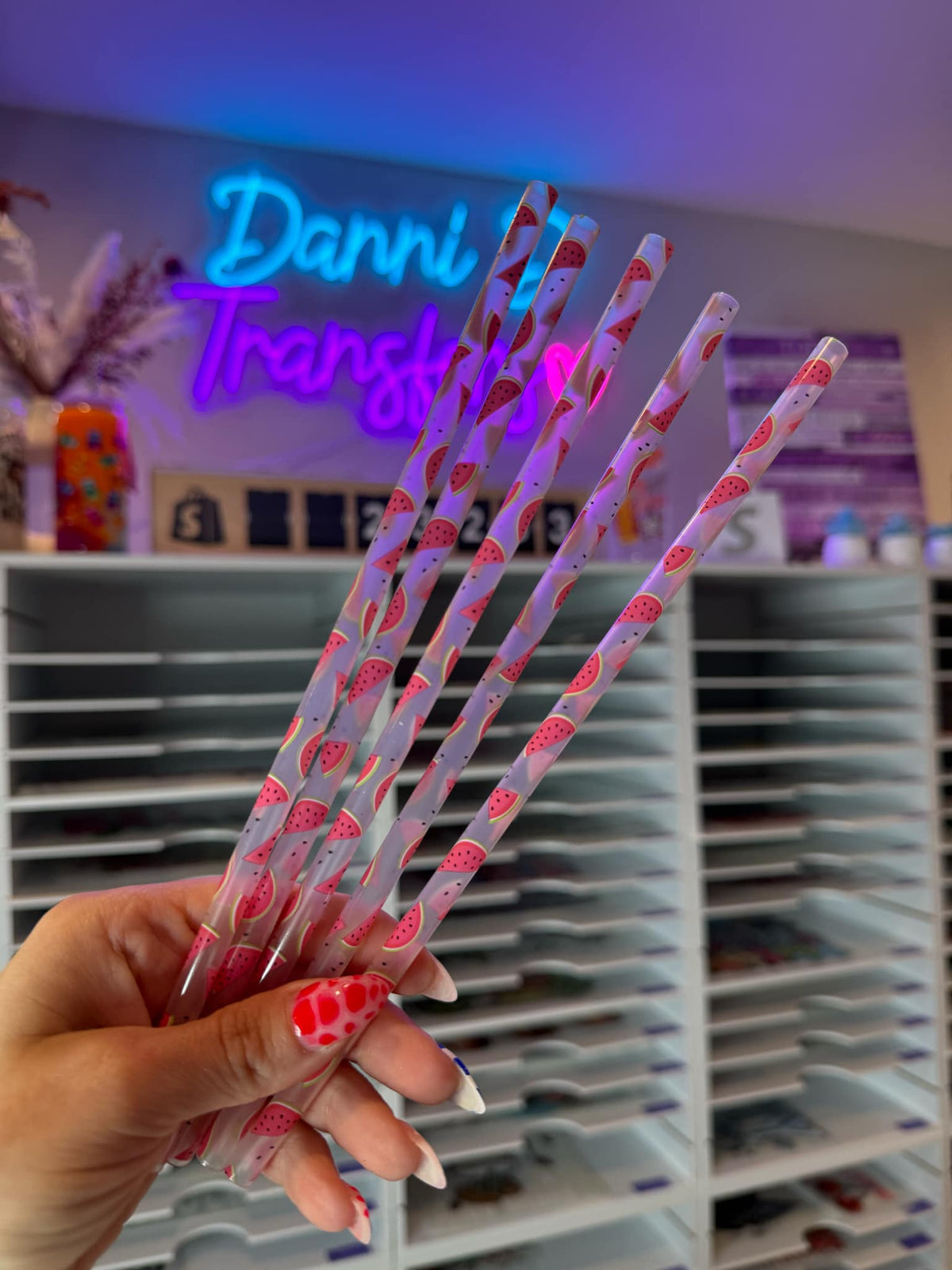 Watermelon Straw  (Standard Straw Size) (1 STRAW)