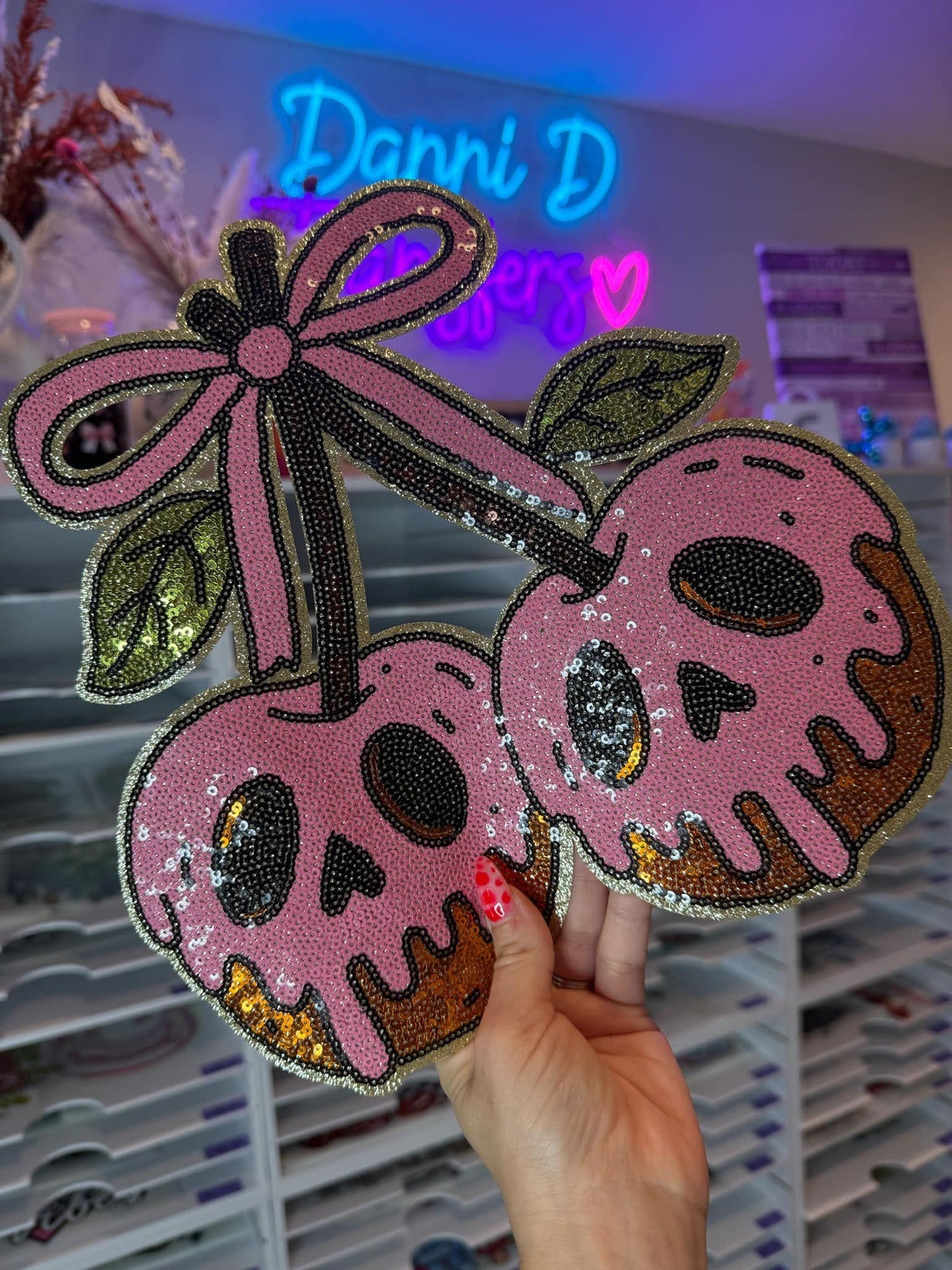 Poison Apple Sequin Chenille Patch