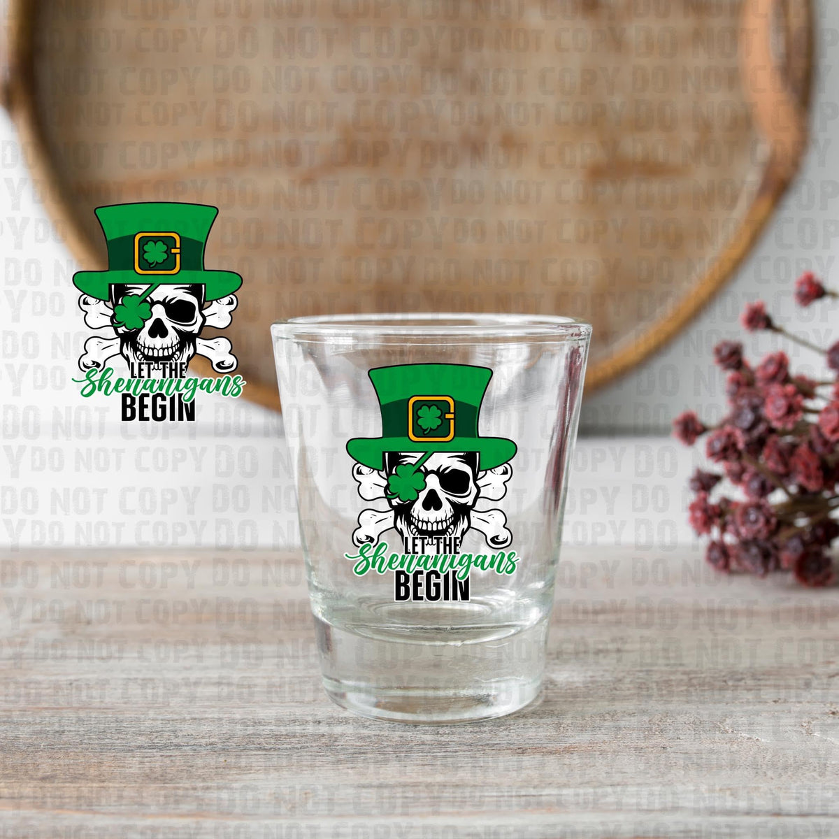 Shenanigans shot glass decal