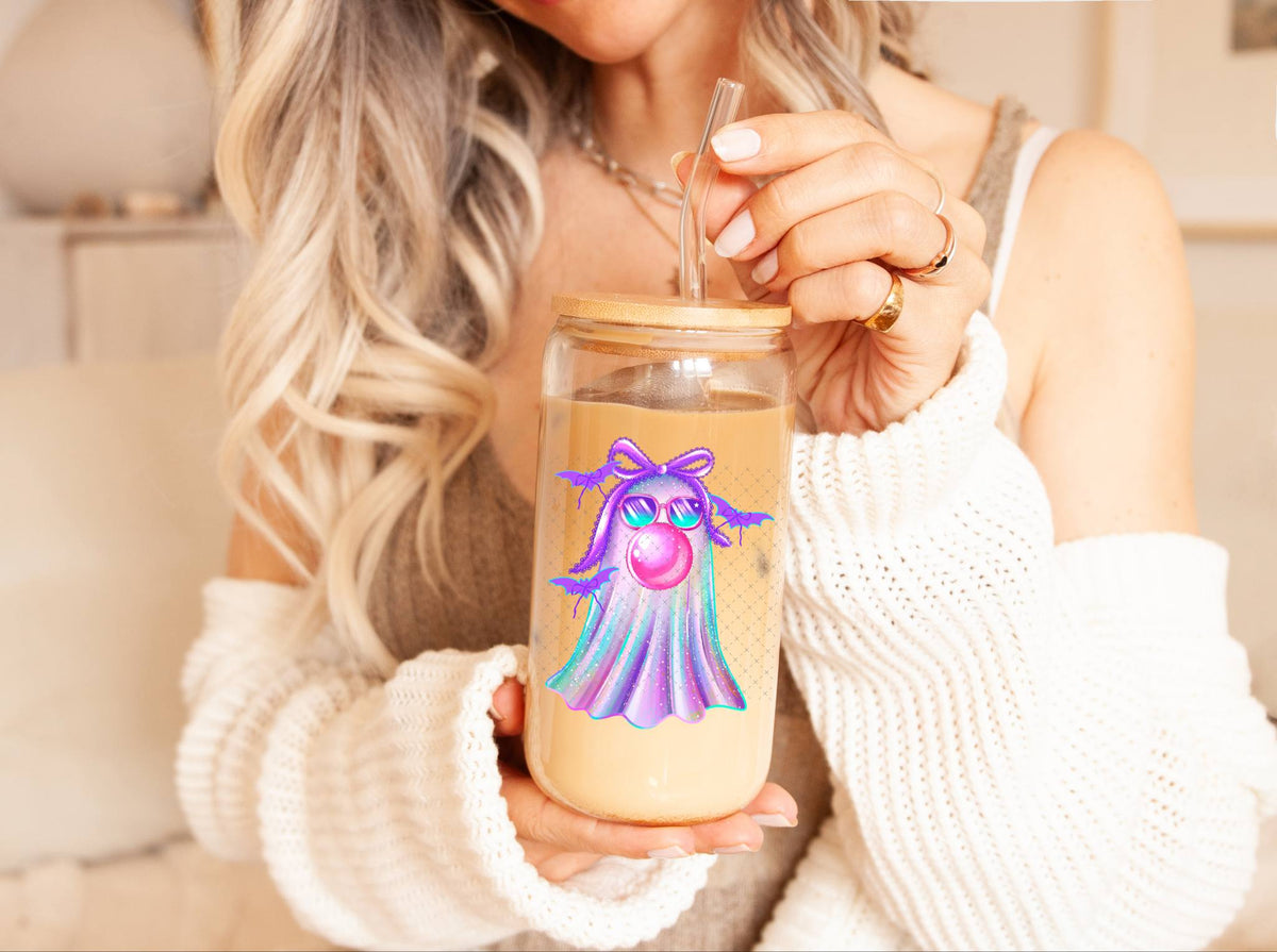 Bubblegum Ghostie UV Decal