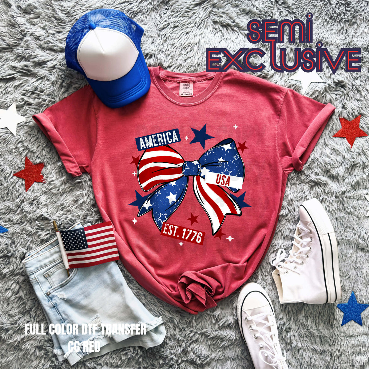 **SEMI-EXCLUSIVE** Flag Bow-DTF TRANSFER