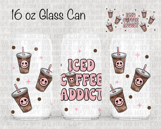 Iced coffee addict UV cup wrap