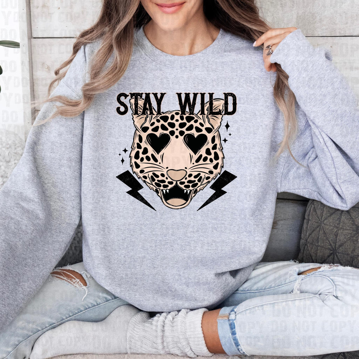 Stay wild screen print transfer