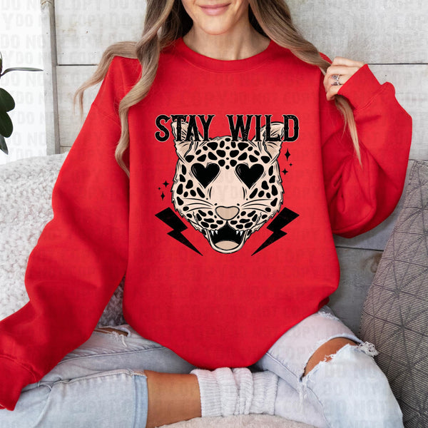 Stay wild screen print transfer