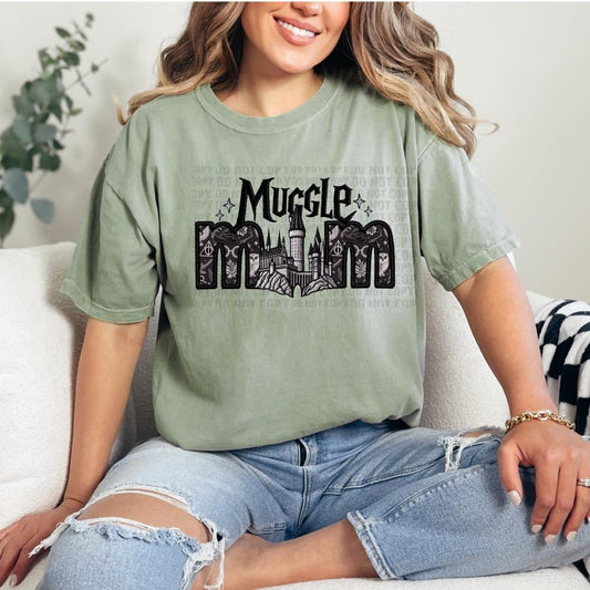 Muggle mom screen print transfer