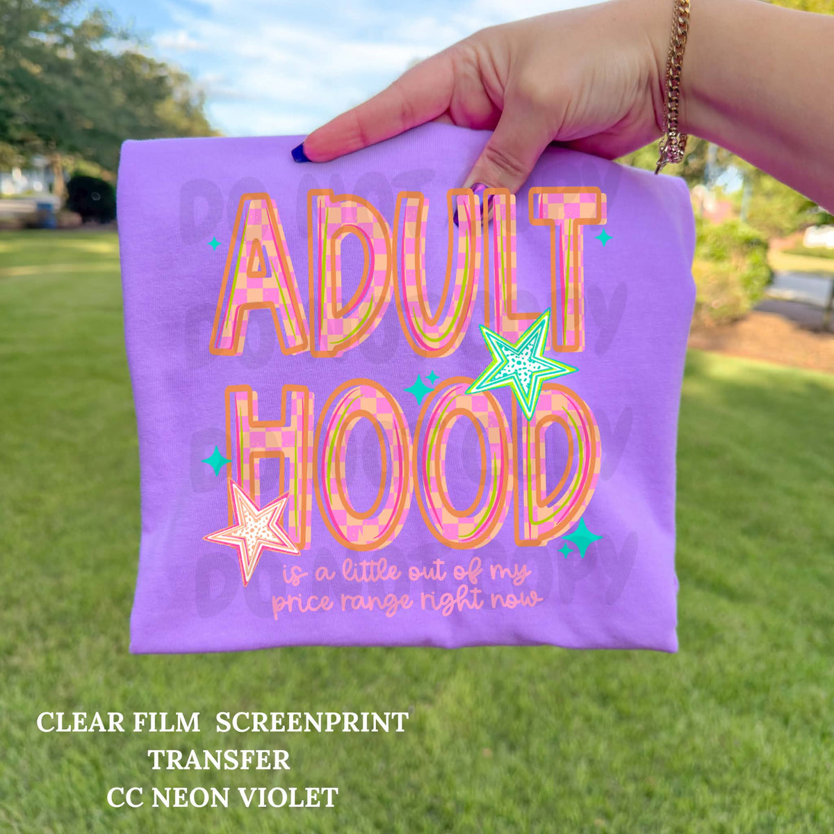 Adulthood-Clear Film Screen Print