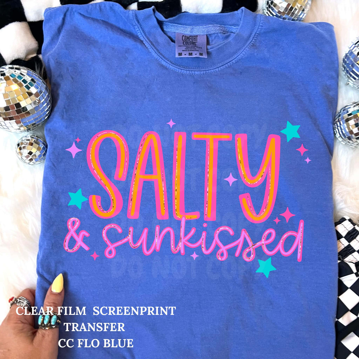 Salty & Sunkissed-Clear Film Screen Print