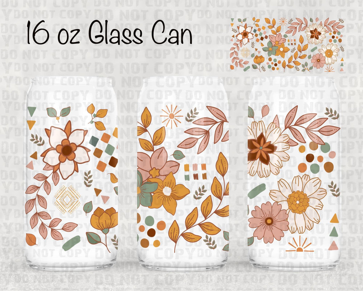 BoHo floral UV cup wrap