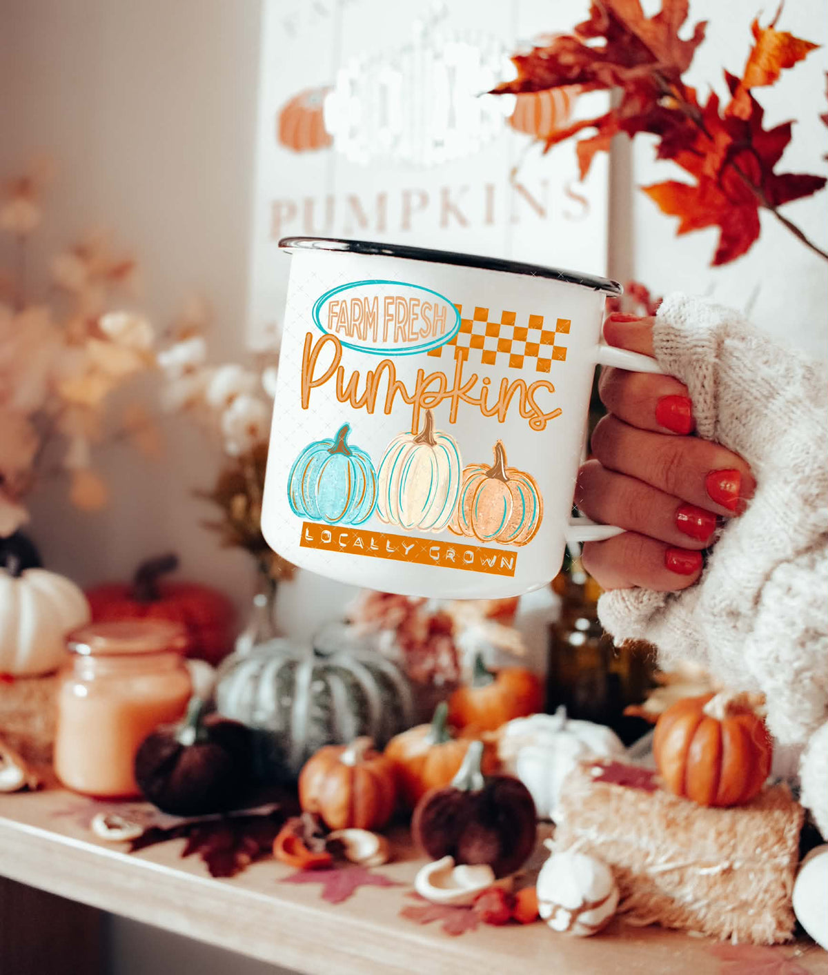 Farm Fresh Pumpkins UV Decal
