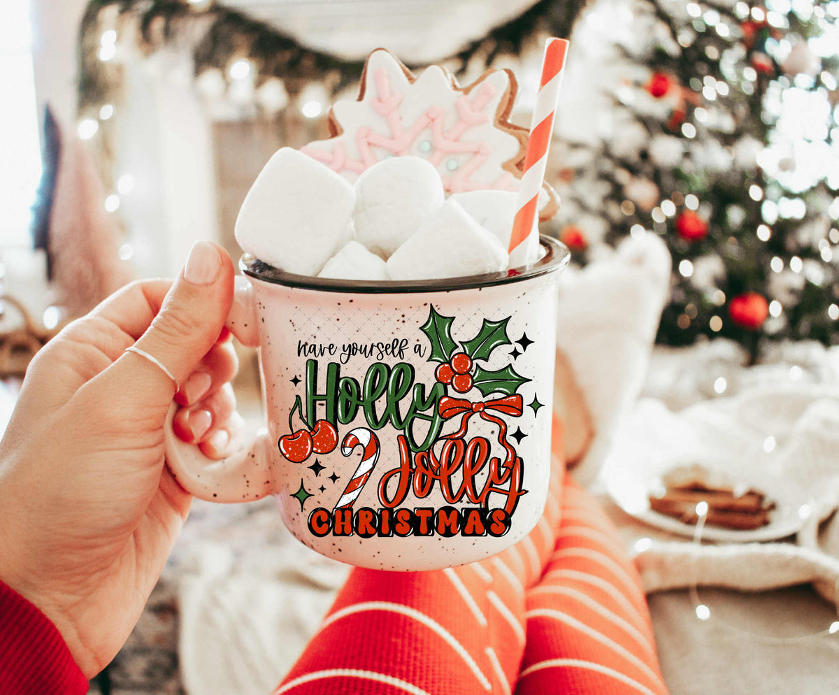 Holly Jolly Christmas UV Decal