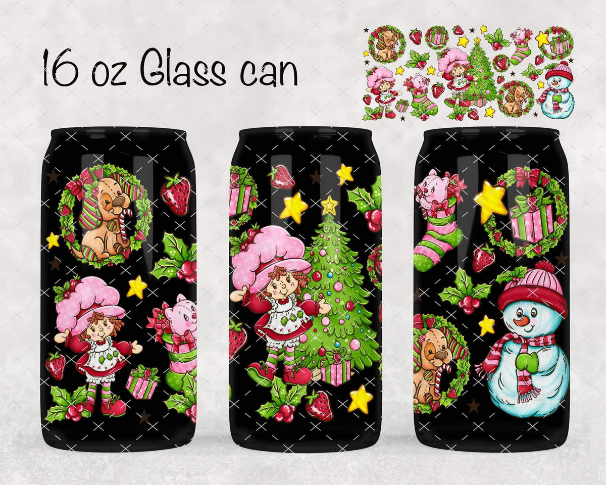 Strawberry Christmas UV cup wrap
