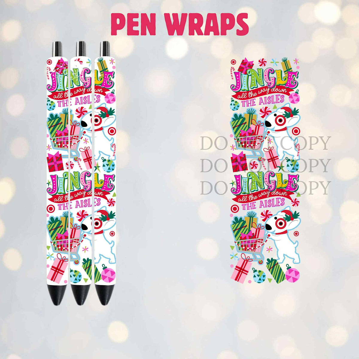 MTO Jingle Down Aisles Pen Wrap Decal