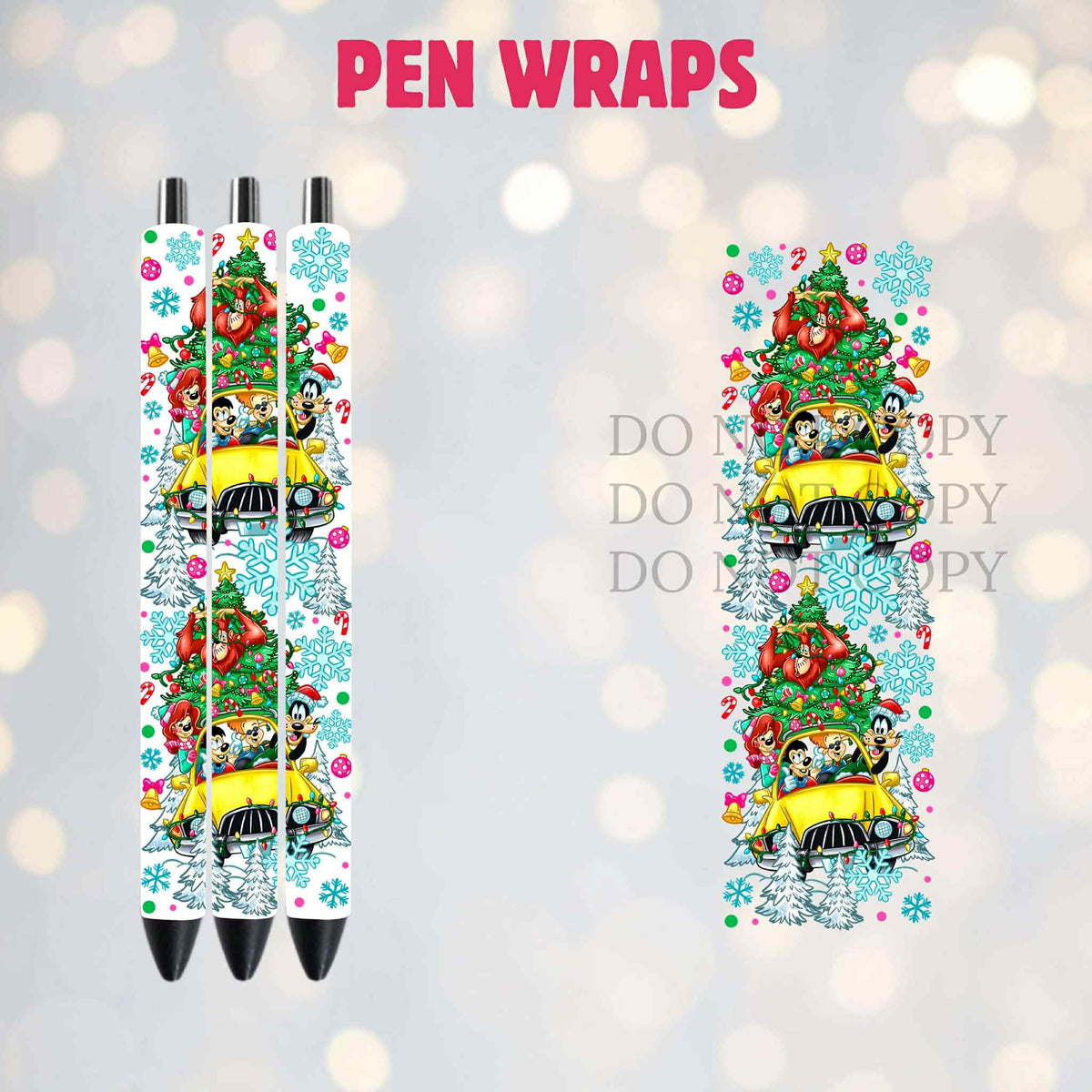 MTO Goofy Christmas Pen Wrap Decal