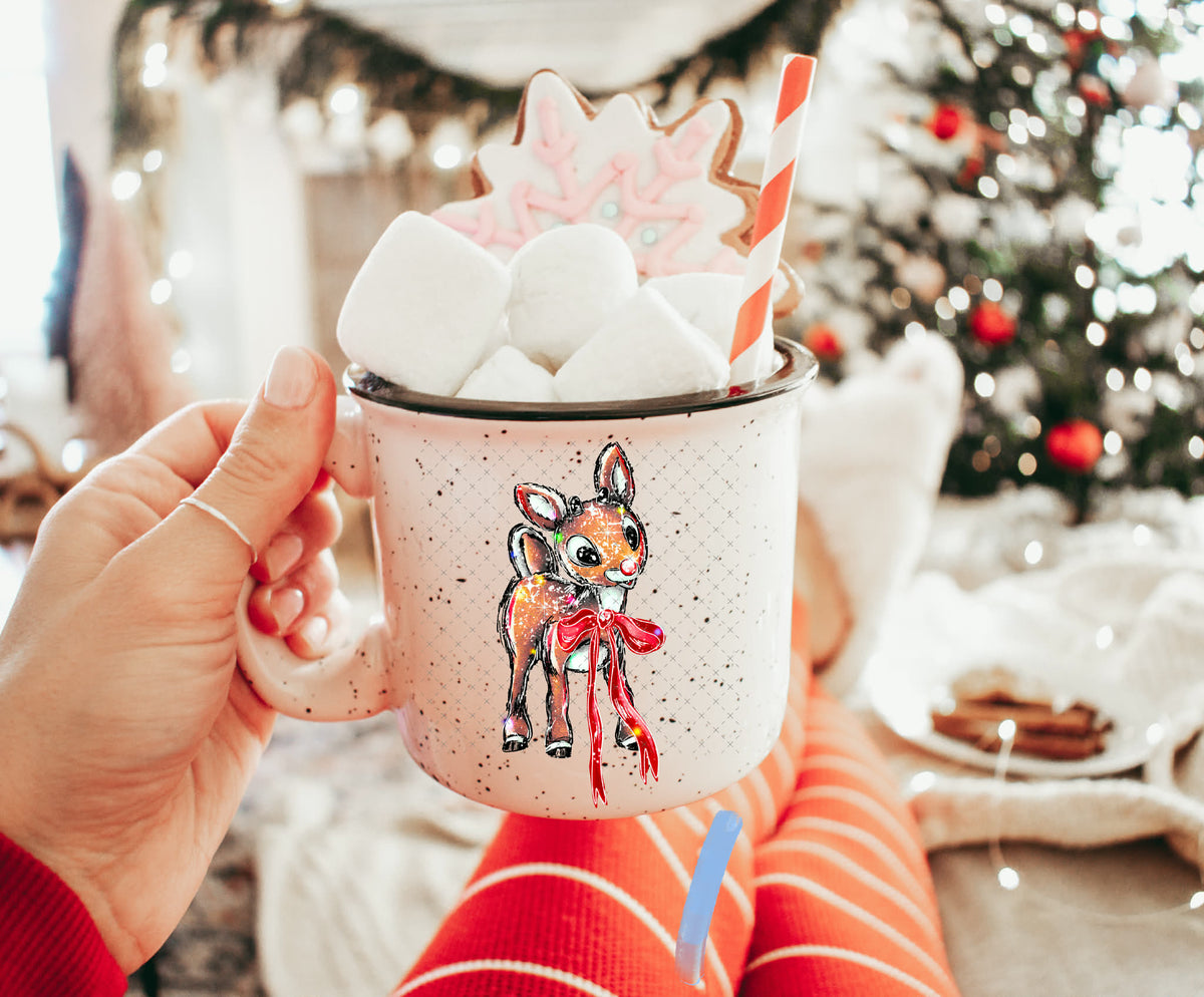 Red Nose Reindeer Sketch UV Decal