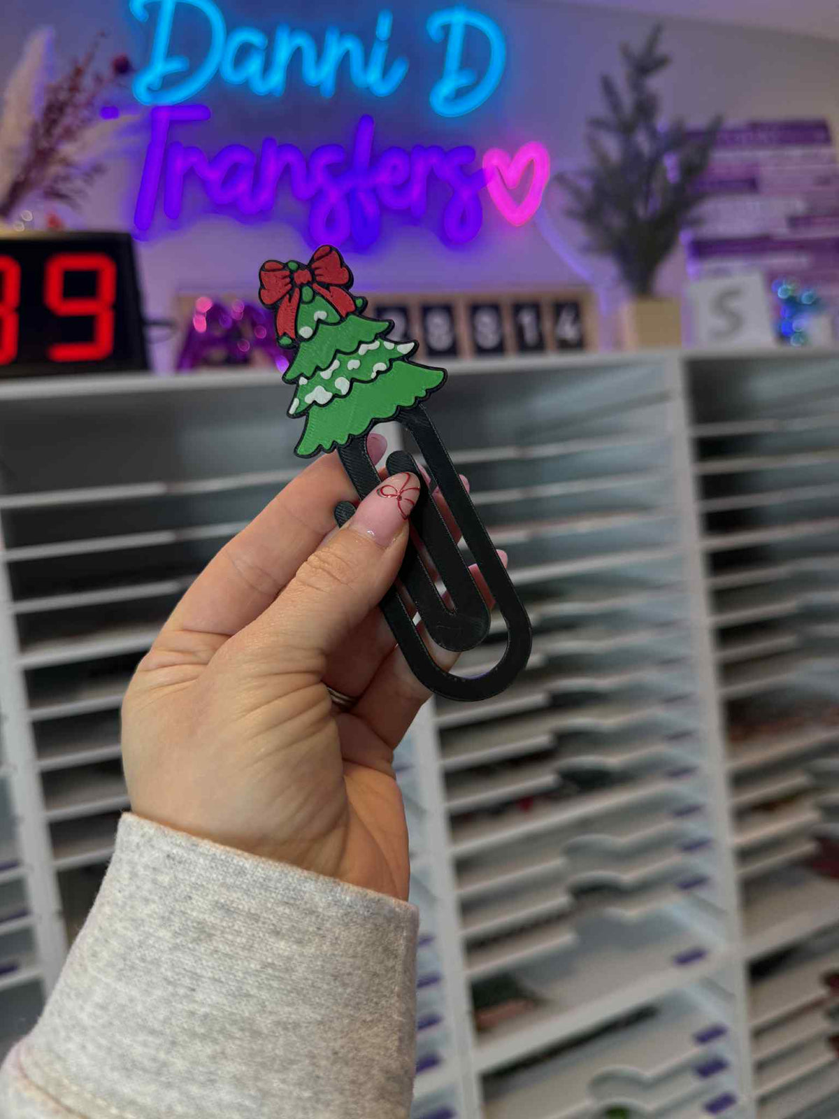 Christmas Tree Coquette 3d Printed Bookmark